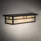 Meyda Lighting Hyde Park 28" 2-Light Oil Rubbed Bronze Double Bar Mission Vanity Light With Creme Carrara Idalight Shade