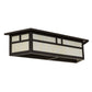 Meyda Lighting Hyde Park 28" 2-Light Oil Rubbed Bronze Double Bar Mission Vanity Light With Creme Carrara Idalight Shade
