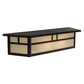 Meyda Lighting Hyde Park 28" 2-Light Oil Rubbed Bronze Double Bar Mission Vanity Light With Creme Carrara Idalight Shade