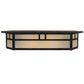 Meyda Lighting Hyde Park 28" 2-Light Oil Rubbed Bronze Double Bar Mission Vanity Light With Creme Carrara Idalight Shade