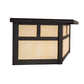 Meyda Lighting Hyde Park 28" 2-Light Oil Rubbed Bronze Double Bar Mission Vanity Light With Creme Carrara Idalight Shade