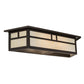 Meyda Lighting Hyde Park 28" 2-Light Oil Rubbed Bronze Double Bar Mission Vanity Light With Creme Carrara Idalight Shade