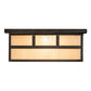 Meyda Lighting Hyde Park 28" 4-Light Timeless Bronze "T" Mission Flush Mount Light With Sahara Taupe Idalight Shade