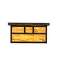 Meyda Lighting Hyde Park 29" 4-Light Antique Brass Bar Mission Flush Mount Light With Travertine Idalight Shade Glass