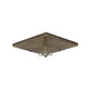 Meyda Lighting Hyde Park 29" 4-Light Antique Brass Bar Mission Flush Mount Light With Travertine Idalight Shade Glass