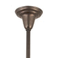 Meyda Lighting Hyde Park 31" 4-Light Craftsman Brown Double Bar Mission Chandelier With Beige Art Shade Glass