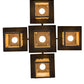 Meyda Lighting Hyde Park 32" 5-Light Craftsman Brown Sprig Chandelier With Beige Iridescent Shade Glass