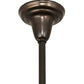 Meyda Lighting Hyde Park 34" 4-Light Craftsman Brown Double Bar Mission Chandelier With Silver Mica Shade Glass