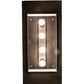 Meyda Lighting Hyde Park 34" 4-Light Craftsman Brown Double Bar Mission Island Pendant Light With White Art Shade Glass