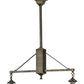Meyda Lighting Hyde Park 36" 2-Light Antique Brass Winter Pine Island Pendant Light With Clear Seeded Shade Glass