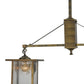 Meyda Lighting Hyde Park 36" 2-Light Antique Brass Winter Pine Island Pendant Light With Clear Seeded Shade Glass