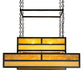 Meyda Lighting Hyde Park 36"Sq 8-Light Timeless Bronze "T" Mission Pendant Light With Ambra Siena Idalight & Tawnyrock Idalight Shade