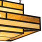 Meyda Lighting Hyde Park 36"Sq 8-Light Timeless Bronze "T" Mission Pendant Light With Ambra Siena Idalight & Tawnyrock Idalight Shade