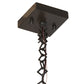 Meyda Lighting Hyde Park 36"Sq 8-Light Timeless Bronze "T" Mission Pendant Light With Ambra Siena Idalight & Tawnyrock Idalight Shade