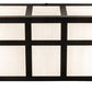 Meyda Lighting Hyde Park 38" 4-Light Craftsman Brown Double T Mission Vanity Light With White Art Shade Glass
