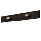 Meyda Lighting Hyde Park 38" 4-Light Craftsman Brown Double T Mission Vanity Light With White Art Shade Glass