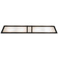 Meyda Lighting Hyde Park 38" 4-Light Craftsman Brown Double T Mission Vanity Light With White Art Shade Glass
