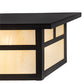 Meyda Lighting Hyde Park 39" 2-Light Oil Rubbed Bronze Double Bar Mission Vanity Light With Creme Carrara Idalight Shade