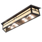 Meyda Lighting Hyde Park 39" 2-Light Oil Rubbed Bronze Double Bar Mission Vanity Light With Creme Carrara Idalight Shade