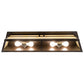 Meyda Lighting Hyde Park 39" 2-Light Oil Rubbed Bronze Double Bar Mission Vanity Light With Creme Carrara Idalight Shade