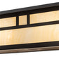 Meyda Lighting Hyde Park 39" 2-Light Oil Rubbed Bronze Double Bar Mission Vanity Light With Creme Carrara Idalight Shade