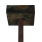Meyda Lighting Hyde Park 39" 3-Light Vintage Copper T Mission Island Pendant Light With Iridescent Shade Glass