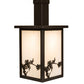 Meyda Lighting Hyde Park 40" 9-Light Oil Rubbed Bronze Apple Branch Chandelier With Fleshtone Idalight Shade
