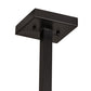 Meyda Lighting Hyde Park 47" 3-Light Craftsman Brown "T" Mission Pendant Light With Beige Iridescent & Amber Mica Shade Glass