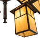 Meyda Lighting Hyde Park 48" 8-Light Craftsman Brown "T" Mission Chandelier With Beige Shade Glass