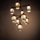 Meyda Lighting Hyde Park 48" 9-Light Oil Rubbed Bronze Apple Branch Chandelier With Bleached Honey Onyx Acrylic Shade
