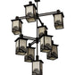 Meyda Lighting Hyde Park 48" 9-Light Oil Rubbed Bronze Apple Branch Chandelier With Bleached Honey Onyx Acrylic Shade