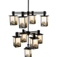 Meyda Lighting Hyde Park 48" 9-Light Oil Rubbed Bronze Apple Branch Chandelier With Bleached Honey Onyx Acrylic Shade