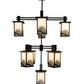 Meyda Lighting Hyde Park 48" 9-Light Oil Rubbed Bronze Apple Branch Chandelier With Bleached Honey Onyx Acrylic Shade