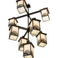 Meyda Lighting Hyde Park 48" 9-Light Oil Rubbed Bronze Apple Branch Chandelier With Bleached Honey Onyx Acrylic Shade