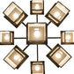 Meyda Lighting Hyde Park 48" 9-Light Oil Rubbed Bronze Apple Branch Chandelier With Bleached Honey Onyx Acrylic Shade