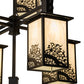 Meyda Lighting Hyde Park 48" 9-Light Oil Rubbed Bronze Apple Branch Chandelier With Bleached Honey Onyx Acrylic Shade