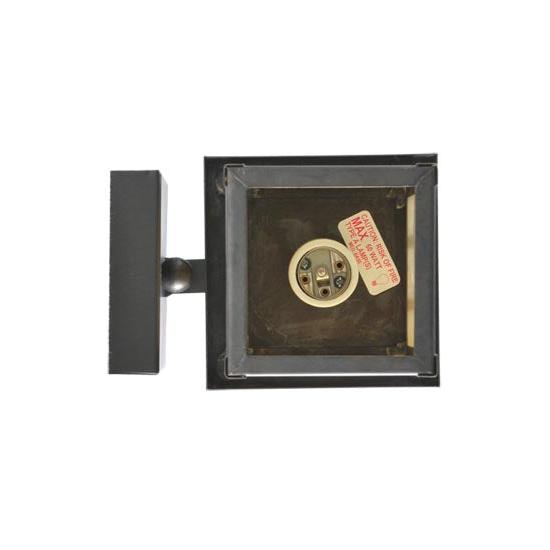 Meyda Lighting Hyde Park 5" Craftsman Brown Double Bar Mission Wall Sconce With Beige Iridescent Shade Glass