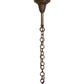 Meyda Lighting Hyde Park 50" 9-Light Craftsman Brown & Oil Rubbed Bronze "T" Mission Chandelier With Beige Iridescent Shade Glass