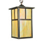 Meyda Lighting Hyde Park 52" 8-Light 2-Tier Craftsman Brown T Mission Chandelier With Beige Iridescent Shade Glass