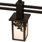 Meyda Lighting Hyde Park 54" 5-Light Oil Rubbed Bronze Ginko Leaf Chandelier With Fleshtone Idalight Shade