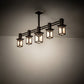 Meyda Lighting Hyde Park 54" 5-Light Oil Rubbed Bronze Ginko Leaf Chandelier With Fleshtone Idalight Shade