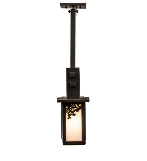 Meyda Lighting Hyde Park 54" 5-Light Oil Rubbed Bronze Ginko Leaf Chandelier With Fleshtone Idalight Shade