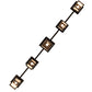 Meyda Lighting Hyde Park 54" 5-Light Oil Rubbed Bronze Ginko Leaf Chandelier With Fleshtone Idalight Shade