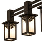 Meyda Lighting Hyde Park 54" 5-Light Oil Rubbed Bronze Ginko Leaf Chandelier With Fleshtone Idalight Shade