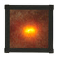 Meyda Lighting Hyde Park 6" Black Cross Mission Flush Mount Light With Amber Mica & Craftsman Brown Shade