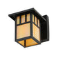 Meyda Lighting Hyde Park 6" Craftsman Brown Double Bar Mission Solid Mount Wall Sconce With Beige Iridescent Shade Glass