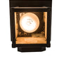 Meyda Lighting Hyde Park 6" Craftsman Brown "T" Mission Hanging Wall Sconce With Beige Iridescent And Amber Mica Shade Glass