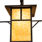 Meyda Lighting Hyde Park 64" 9-Light Craftsman Brown "T" Mission Chandelier With Beige Shade Glass