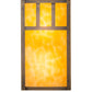 Meyda Lighting Hyde Park 7" 2-Light Antique Brass Double Bar Mission Wall Sconce With Beige Art Shade Glass