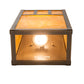Meyda Lighting Hyde Park 7" 2-Light Antique Brass Double Bar Mission Wall Sconce With Beige Art Shade Glass